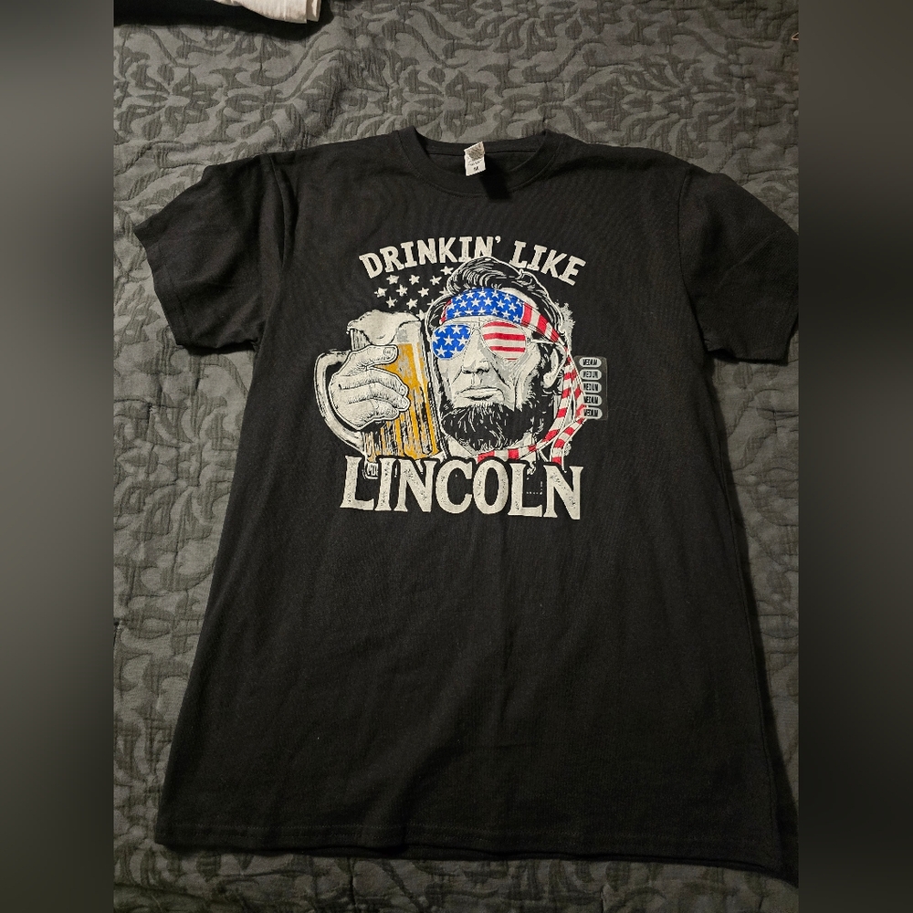 Drinkin Like Lincoln Novelty Graphic Tee